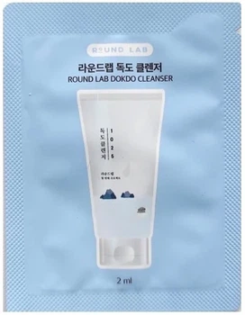 Мягкая пенка для умывания пробник Round Lab Dokdo Cleanser, 2 мл