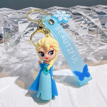 Брелок детский для ключей, рюкзака "Эльза / Холодное сердце (Frozen)" голубой 116-1