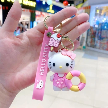 Брелок детский для ключей, рюкзака "Hello Kitty (Хеллоу Китти)" розовый 114-1