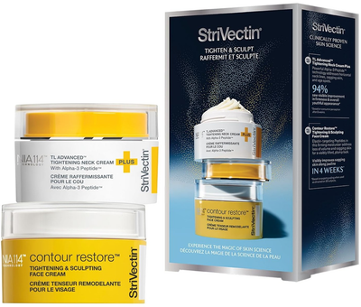 Набір для догляду за обличчям StriVectin Holiday Duo Крем для обличчя Contour Restore Tightening & Sculpting 50 мл + Крем для шиї та декольте TL Advanced Tightening Plus з пептидами 50 мл (840356501789)