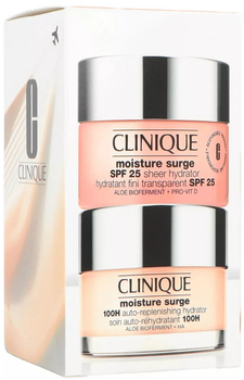 Zestaw do pielęgnacji twarzy Clinique Moisture Surge Żel-krem 100H Auto-Replenishing Hydrator 50 ml + Krem nawilżający SPF25 Sheer Hydrator 50 ml (192333258293)