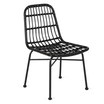 Стул MEBEL ELITE WALDI черный/ротанг ME.WALDI/CZ/CZ/RT/K
