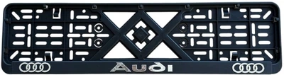 Рамка номерного знака пластик с объемными буквами Inauto AUDI 52х13.5х2 см 2 шт (24-001)