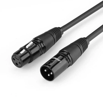 Кабель UGREEN AV130 XLR Male to Female Cable 5m Black (20712)