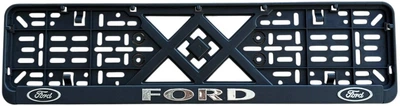 Рамка номерного знака пластик с объемными буквами Inauto Ford 52х13.5х2 см 2 шт (24-004)