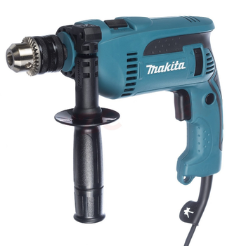 Професійна дриль електрична ударна (електродриль) MAKITA HP 1640 : 680 Вт, 1.5-13 мм