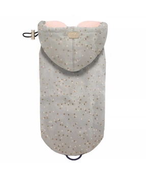 Дождевик для бульдога с капюшоном Milk&Pepper Jeanne Raincoat серый, Размер L 35