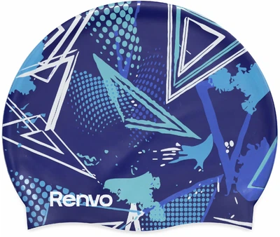 Взрослая шапочка для плавания Renvo Kerio Triangles Уни OSFM Синяя (2SC150-0403)