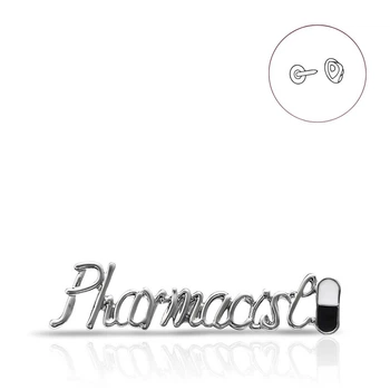 Брошка-значок BROCHE біжутерія Медицина Pharmacist (Фармацевт) срібляста BRGV114965