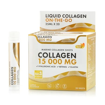 Морський колаген Swedish Nutra Marine Collagen 15 000 мг (25 мл x 20 шотів) (7350122363044)