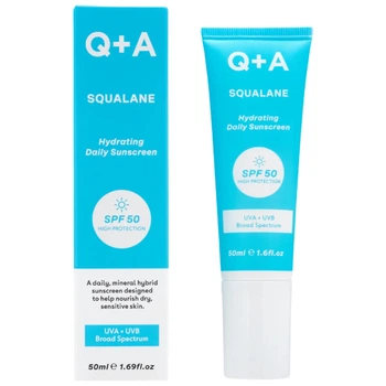 Зволожуючий сонцезахисний Q+A Squalane Hydrating Daily Sunscreen крем для обличчя 50 мл
