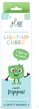 Kostki sensoryczne świecące w wodzie Glo Pals Light Up Cubes Pippa Zielone (0850016823144)
