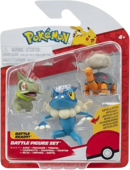 Zestaw figurek Jazwares Pokemon Battle Figure Torkoal + Axew + Frogadie (0191726756033)