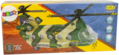 Zabawka LEAN Toys Helikopter wojskowy z ogromnymi skrzydłami oraz ze światłami i dźwiękiem Moro 10040 (5904204758970)
