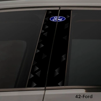 Виниловая наклейка на стойку двери авто — FORD (22×50 см) 2шт