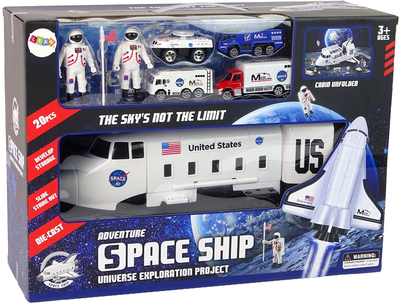 Набір LEAN Toys Космічний корабель з транспортними засобами та аксесуарами 13288 (5905323214903)