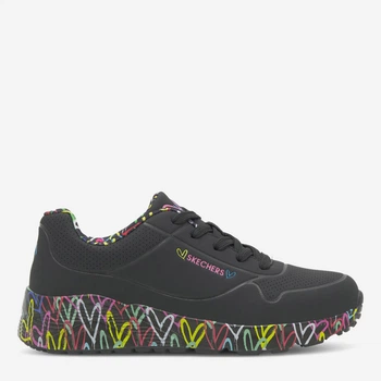 Підліткові кросівки для дівчинки Skechers Uno Lite 314976L BKMT_ 39 Чорні (5905588264460)