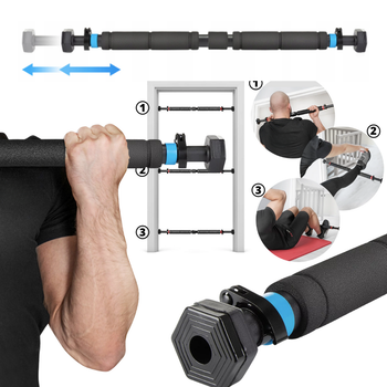 Турник раздвижной Gymtek 65-100 см для дверного проема прочный для подтягиваний