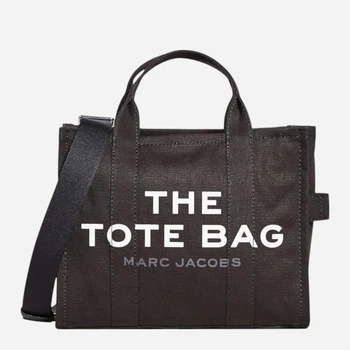 Сумка кросс-боди через плечо женская тканевая средняя Marc Jacobs The Medium Tote Bag BG-MJ-38 Черная (191267798288)
