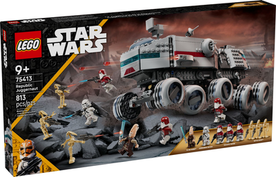 Zestaw klocków LEGO Star Wars Czołg Republiki Juggernaut 813 elementów (75413)