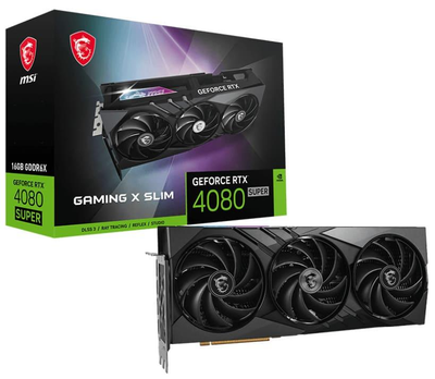 Відеокарта MSI RTX 4080 SUPER 16G GAMING X SLIM (RTX 4080 SUPER 16G GAMING X SLIM) (GDDR6X, 256 bit, PCI-E v4.0) Б/в