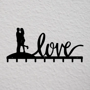 Вешалка на стену с металла Love (60 см)