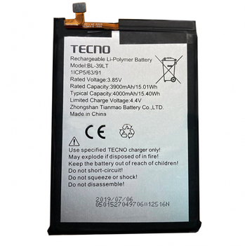 Аккумулятор для Tecno Spark 4 (KC2/KC8) / Camon 12 (CC7) BL-39LT Original (PRC)
