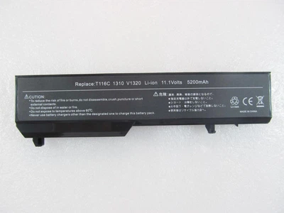Батарея для ноутбука Dell Vostro 1310 T114C, 5200mAh, 6cell, 11.1V, Li-ion, черная,