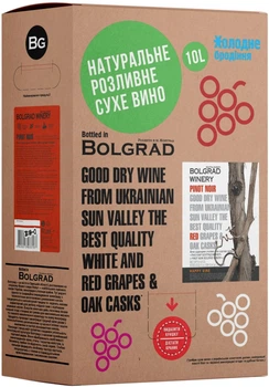 Вино Collection Reserve Bolgrad витримане Pinot Noir Reserve червоне сухе 10 л 9-11% (4820013033187)