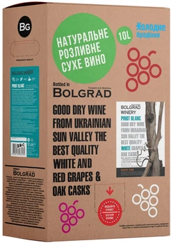 Вино Collection Reserve Bolgrad витримане Pinot Blanc Reserve біле сухе 10 л 9-11% (4820013033170)