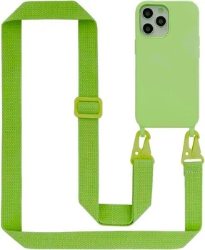 Чохол с ремінцем Wave Premium Strap Crossbody Silicone Case для Apple iPhone 13 14 Green