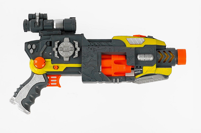 Іграшковий пістолет Stargame SB 16 звук патрони на присосці. Grey and Yellow (87555)