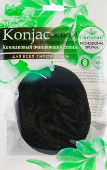 Конжаковый очищающий спонж с бамбуковым углем, CSP-687 - Christian (473207-27058061)