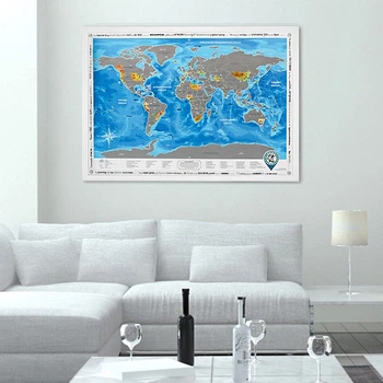 Скретч-карта мира Discovery Map, Silver