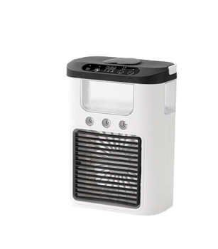 Вентилятор охолоджувач 3 в 1 Air Cooler Fan 1346 з USB живленням, зволоженням і LED-підсвіткою (560 мл, біло-сірий)
