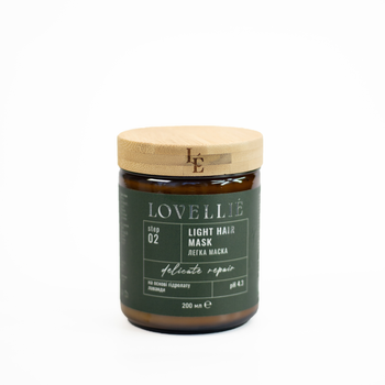 Легкая кремовая маска Деликатное восстановление Light Hair Mask Delicate Repair LOVELLIE 200 мл 4820291020053