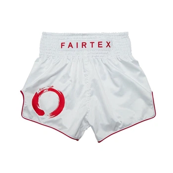 Тайские шорты Fairtex BS1918 Enso White (BS1918-XXL)