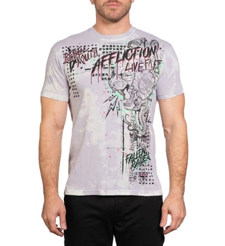 Футболка Affliction Warborn Saints Lilac Grey (A26811-LIG-XL)