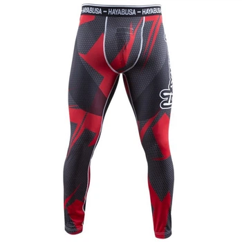 Компрессионные штаны Hayabusa Metaru 47 Silver Compression Pants Black Red (M4SCP-RD-S)