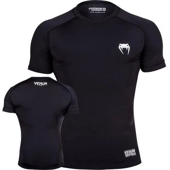 Компрессионная футболка Venum Contender 2.0 Compression Short Sleeves Black (V-Contender2-SS-M)