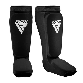 Защита голени RDX Hosieri Shin Instep Guard Black White (HYP-SIBW-L)