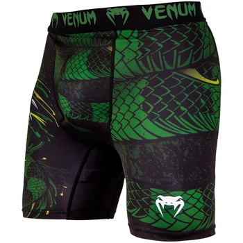 Компрессионные шорты Venum Green Viper Compression Shorts Black Green (VENUM-03497-102-XL)