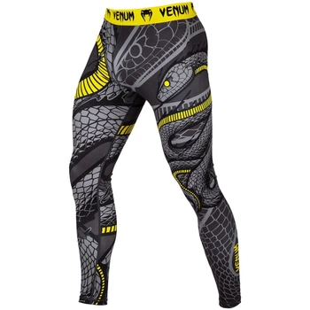 Компрессионные штаны Venum Snaker Spats Black Yellow (V-02972-111-XS)