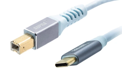 Кабель USB-C – USB-B Supra USB 2.0 1 м Ice Blue