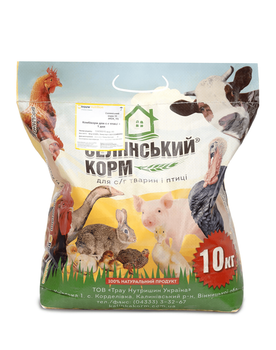 Комбикорм для домашних кур-несушек Селянський корм, готовый комбикорм 100% (7024), 10 кг