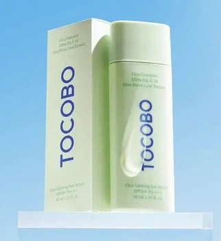 Солнцезащитная сыворотка TOCOBO - Cica Calming Sun Serum SPF50+ PA++++ - 50 ml.
