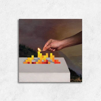 Картина Fire (Огонь) Кристофера Зеттерстранда из игры Minecraft 30x30 см