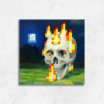 Картина Minecraft Skull (Череп) Кристофера Зеттерстранда из игры Minecraft 30x30 см