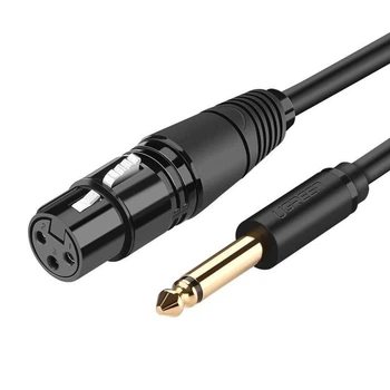 Кабель UGREEN AV131 6.35 Male to XLR Female Cable 3m Black (20720)