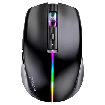 Бездротова ігрова миша Proove Comet ВТ5.0, 2.4G, 6 кнопок, 1600DPI, RGB підсвітка, 500 мАг, безшумна black